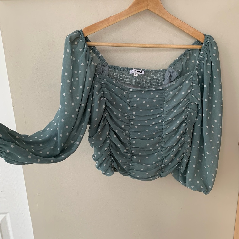 Fashion Nova crop blouse.